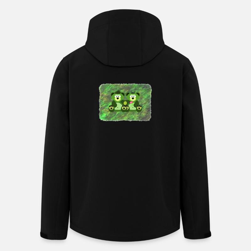 Moosbären - Recycelte Männer Softshell-Jacke von Stanley/Stella - Schwarz