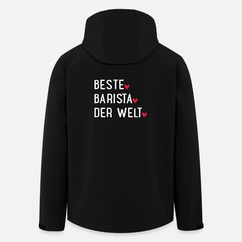 Meilleur Barista - Veste softshell homme en polyester recyclé Stanley/Stella - noir