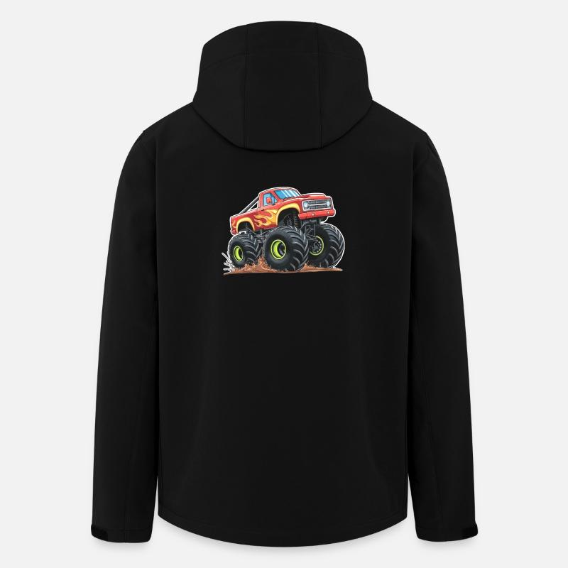 Monstertruck-Wahnsinn - Recycelte Männer Softshell-Jacke von Stanley/Stella - Schwarz