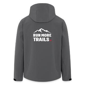 Lauf mehr Trails - Recycelte Männer Softshell-Jacke von Stanley/Stella - Anthrazit - Hinten - AI Model Male 185 light (185cm)