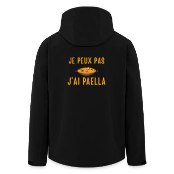 je peux pas jai paella - Veste softshell homme en polyester recyclé Stanley/Stella - noir - Dos - AI Model Male 185 light (185cm)