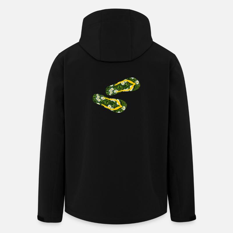 Latschen Gänseblümchen Flip Flops Camping Rasen - Recycelte Männer Softshell-Jacke von Stanley/Stella - Schwarz