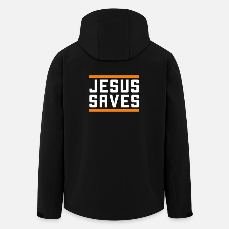 Jesus Rettet Christlich - Recycelte Männer Softshell-Jacke von Stanley/Stella - Schwarz