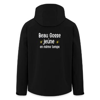 beau gosse et jeune en même temps - Veste softshell homme en polyester recyclé Stanley/Stella - noir - Dos - AI Model Male 185 light (185cm)