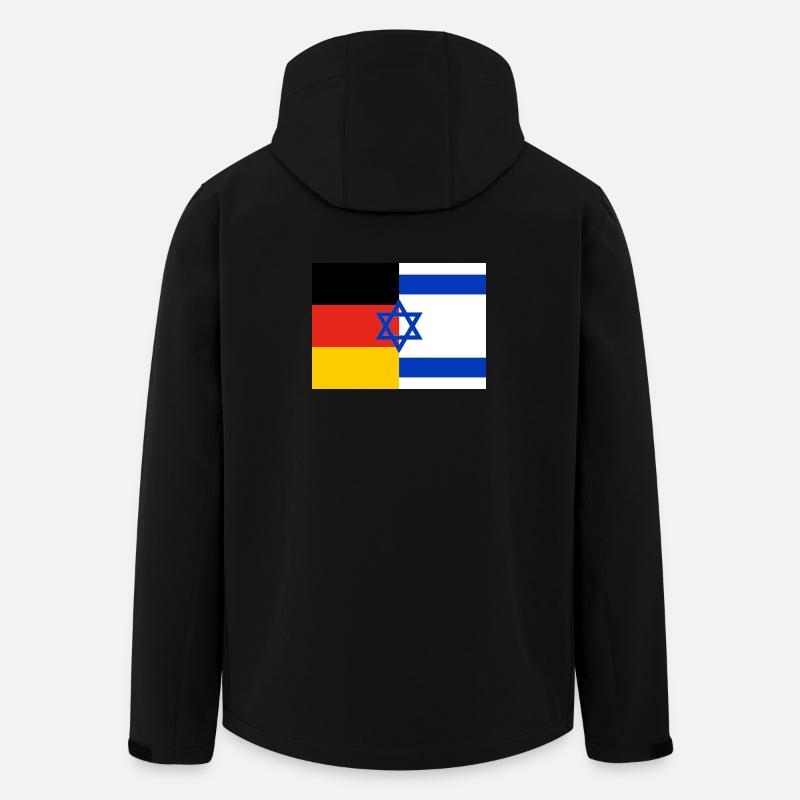 Flagge Deutschland Israel - Recycelte Männer Softshell-Jacke von Stanley/Stella - Schwarz
