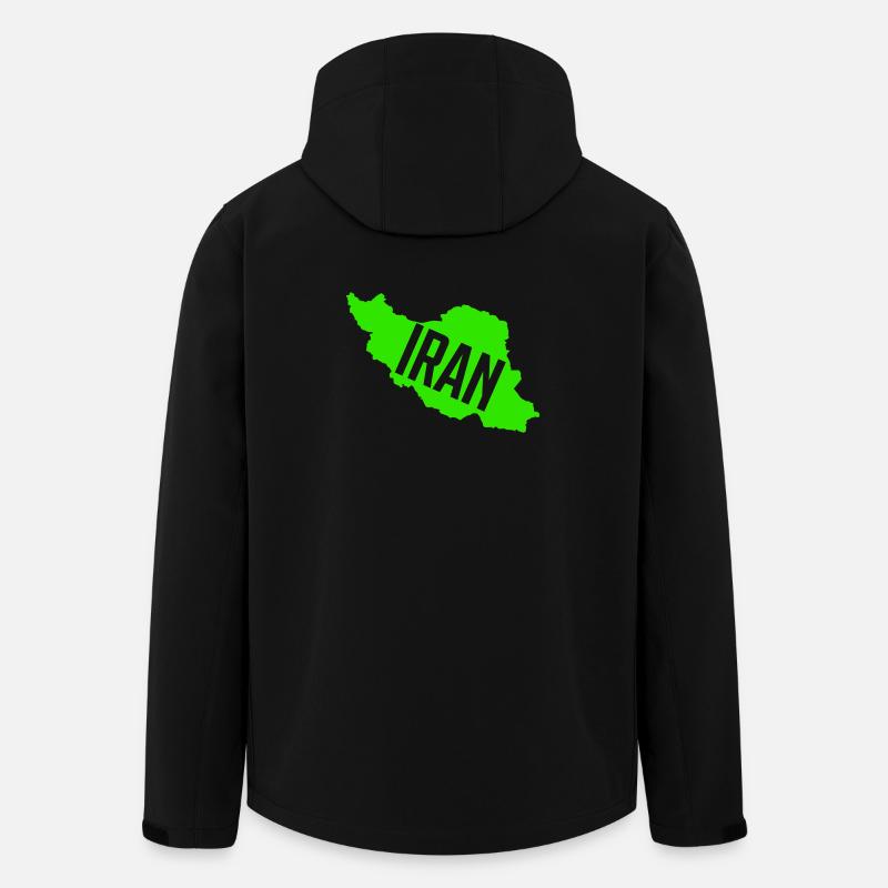 Iran Karte Neon Schrift - Recycelte Männer Softshell-Jacke von Stanley/Stella - Schwarz