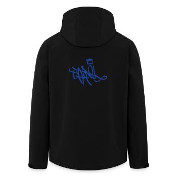 Basel Street Art Souvenir - Recycelte Männer Softshell-Jacke von Stanley/Stella - Schwarz - Hinten - AI Model Male 185 light (185cm)
