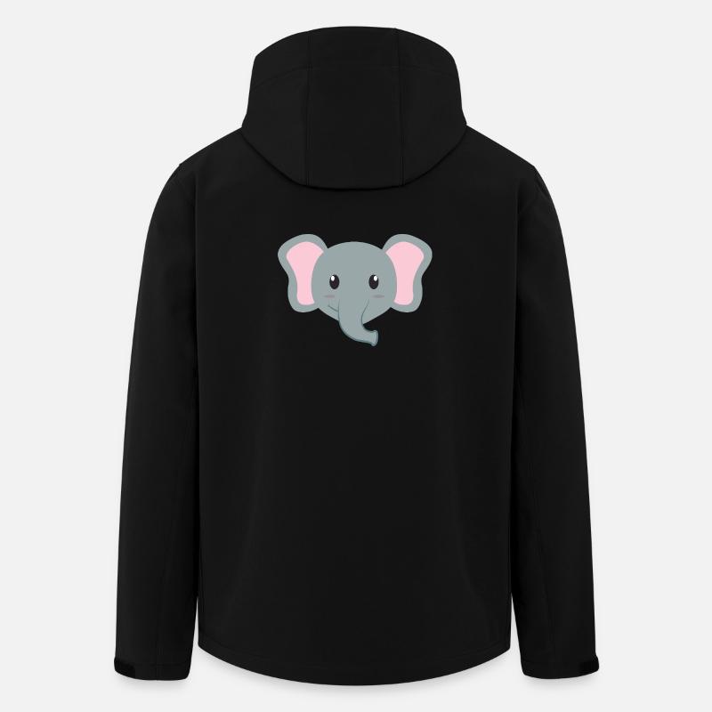 Elefant Cartoon - Recycelte Männer Softshell-Jacke Discoverer von Stanley/Stella - Schwarz