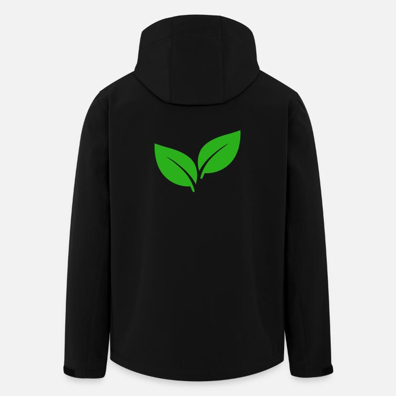 Grüne Blätter Illustration - Recycelte Männer Softshell-Jacke von Stanley/Stella - Schwarz