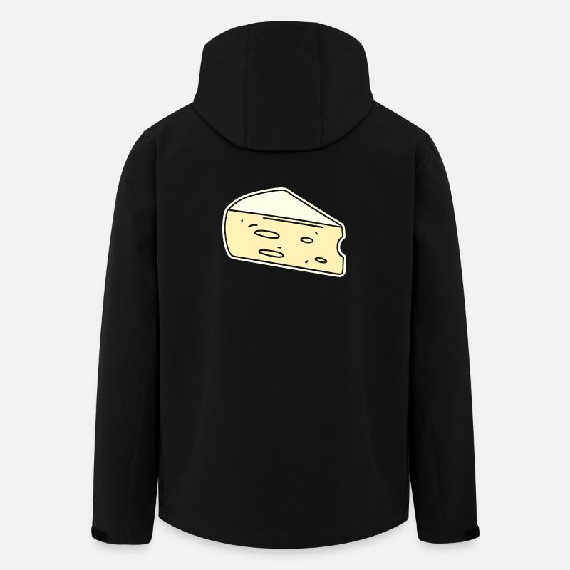 Humour fromage brie - Veste softshell homme en polyester recyclé Stanley/Stella - noir