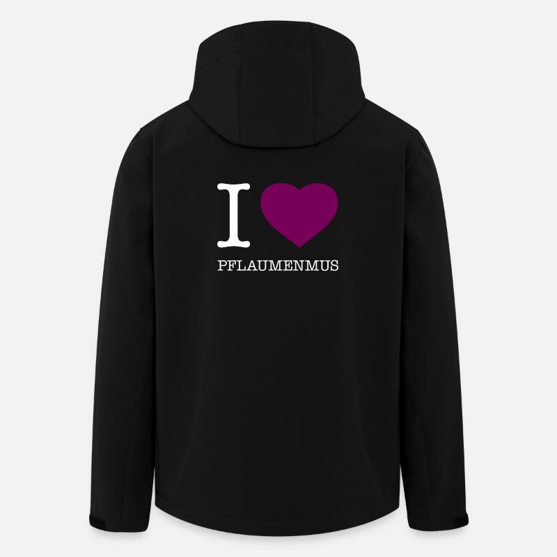 I love Pflaumenmus - Recycelte Männer Softshell-Jacke von Stanley/Stella - Schwarz