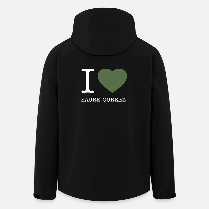 I love Saure Gurken - Recycelte Männer Softshell-Jacke von Stanley/Stella - Schwarz