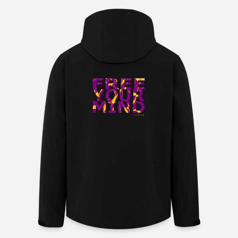 Free Your Mind - Men’s Recycled Softshell Jacket by Stanley/Stella - black