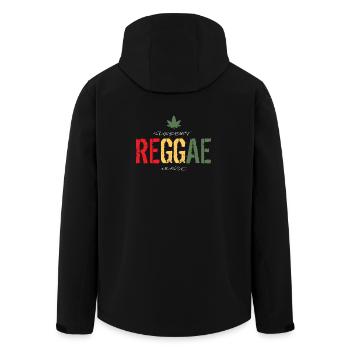 Rock Reggae Disco Punk Music Vêtements - Veste softshell homme en polyester recyclé Stanley/Stella - noir - Dos - AI Model Male 185 light (185cm)