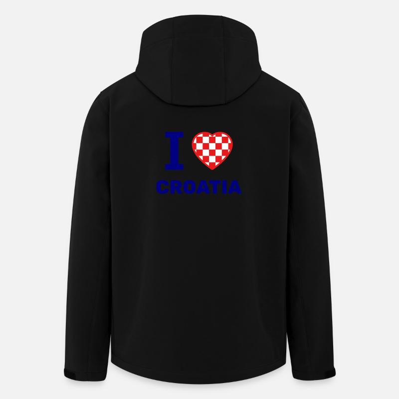 Ich liebe Kroatien - Recycelte Männer Softshell-Jacke von Stanley/Stella - Schwarz