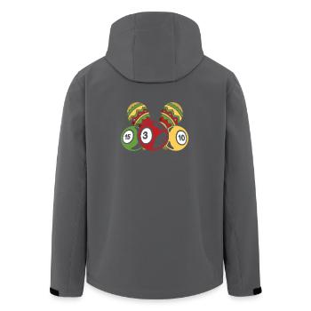 Bingo Game Bingo & Maracas Fiesta Bingo - Men’s Recycled Softshell Jacket by Stanley/Stella - black - Back - AI Model Male 185 light (185cm)