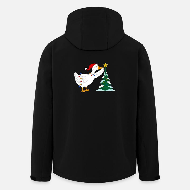 Gans und Weihnachtsbaum - Recycelte Männer Softshell-Jacke von Stanley/Stella - Schwarz