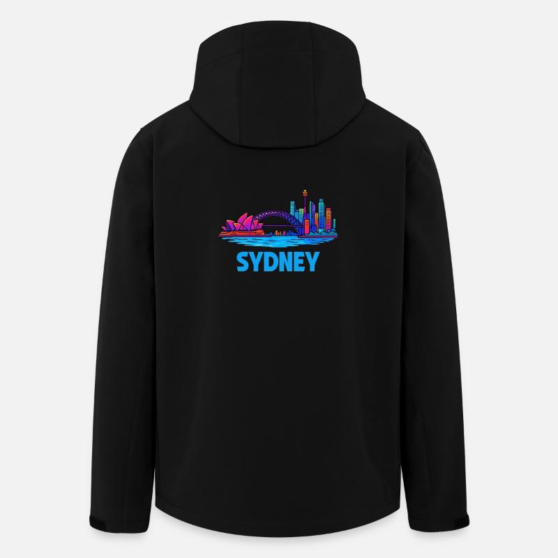 Sydney Skyline - Recycelte Männer Softshell-Jacke von Stanley/Stella - Schwarz