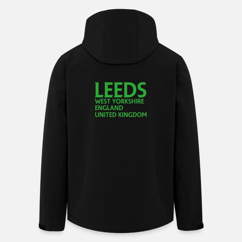 Leeds – England Liedtextdesign - Recycelte Männer Softshell-Jacke von Stanley/Stella - Schwarz