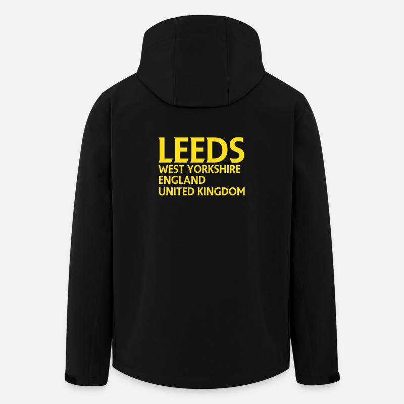 Leeds – England Liedtextdesign - Recycelte Männer Softshell-Jacke von Stanley/Stella - Schwarz