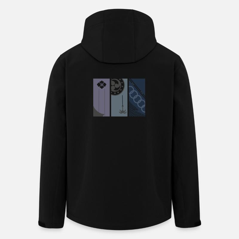 Echos von Edo – Moderne japanische Kunst - Recycelte Männer Softshell-Jacke von Stanley/Stella - Schwarz