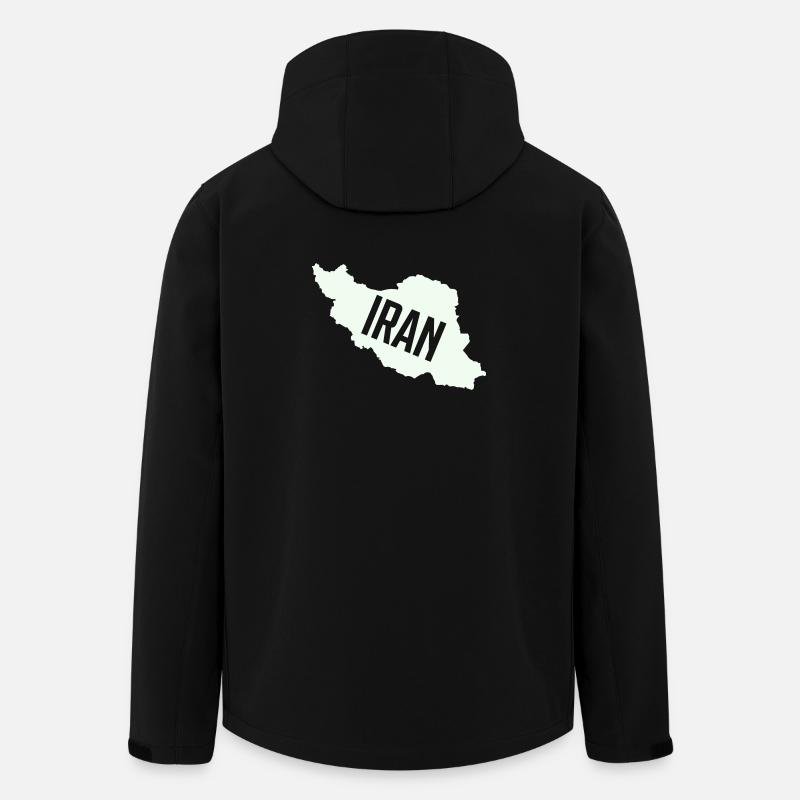 Iran Karten Typo - Recycelte Männer Softshell-Jacke von Stanley/Stella - Schwarz