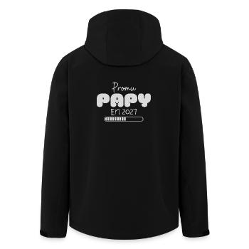 Promoted Grandpa in 2027 gift future Grandpa humor - Men’s Recycled Softshell Jacket by Stanley/Stella - black - Back - AI Model Male 185 light (185cm)