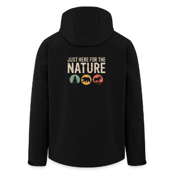 Juste ici pour la nature : silhouettes de la faune - Veste softshell homme en polyester recyclé Stanley/Stella - noir - Dos - AI Model Male 185 light (185cm)
