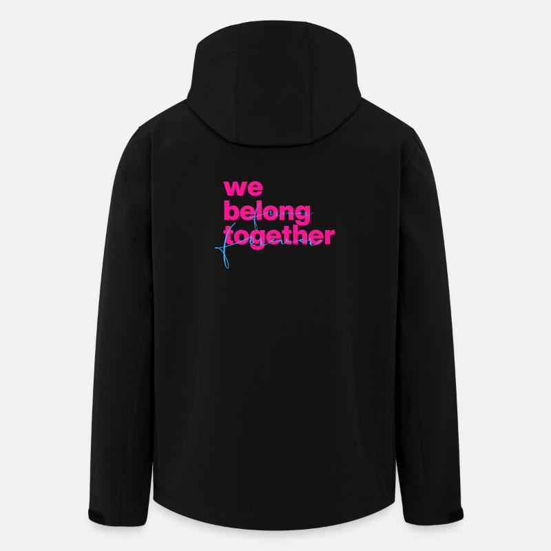 We belong together Neon Script - Recycelte Männer Softshell-Jacke von Stanley/Stella - Schwarz