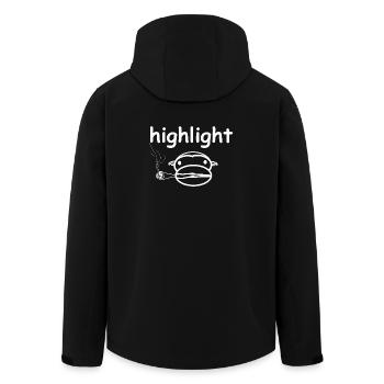HIGHLIGHT - Recycelte Männer Softshell-Jacke von Stanley/Stella - Schwarz - Hinten - AI Model Male 185 light (185cm)
