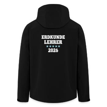 Geography Teacher 2026 Geography Teacher Geo School - Men’s Recycled Softshell Jacket by Stanley/Stella - black - Back - AI Model Male 185 light (185cm)