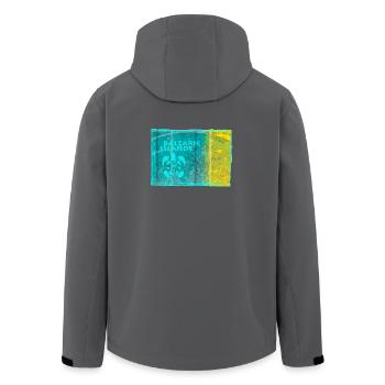Jeu des couleurs des îles Baléares - Veste softshell homme en polyester recyclé Stanley/Stella - noir - Dos - AI Model Male 185 light (185cm)