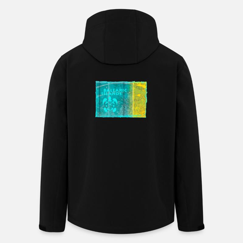 Balearische Inseln Farbspiel - Recycelte Männer Softshell-Jacke von Stanley/Stella - Schwarz