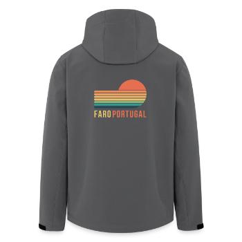 Faro Portugal - Recycelte Männer Softshell-Jacke von Stanley/Stella - Schwarz - Hinten - AI Model Male 185 light (185cm)