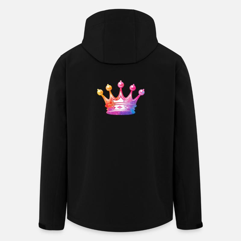 Wasserfarbene Kronenkunst - Recycelte Männer Softshell-Jacke von Stanley/Stella - Schwarz