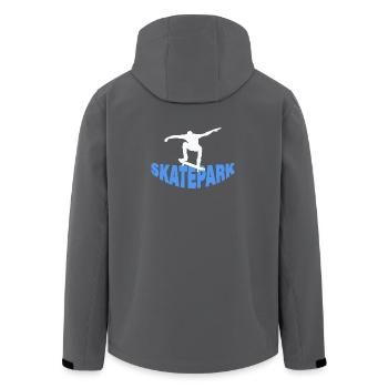 SKATEPARK - Recycelte Männer Softshell-Jacke von Stanley/Stella - Schwarz - Hinten - AI Model Male 185 light (185cm)
