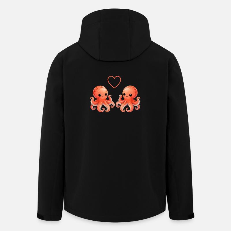 Octopus Love - Men’s Recycled Softshell Jacket by Stanley/Stella - black