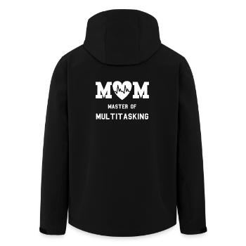 Mom Master Of Multitasking Funny Motherhood Quote - Men’s Recycled Softshell Jacket by Stanley/Stella - black - Back - AI Model Male 185 light (185cm)