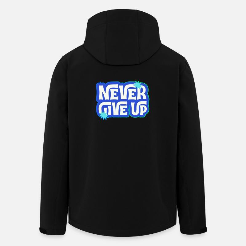 Gib niemals auf, du schaffst das! - Recycelte Männer Softshell-Jacke von Stanley/Stella - Schwarz
