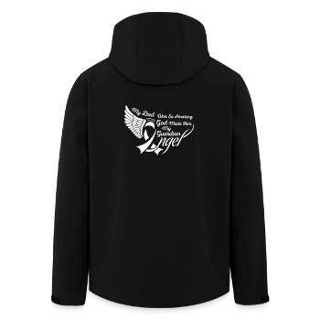 Souvenir de mon père est mon ange gardien - Veste softshell homme en polyester recyclé Stanley/Stella - noir - Dos - AI Model Male 185 light (185cm)
