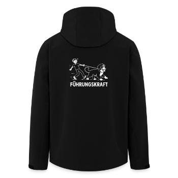 Berner Sennenhund Führungskraft Hundehalter Humor - Recycelte Männer Softshell-Jacke von Stanley/Stella - Schwarz - Hinten - AI Model Male 185 light (185cm)