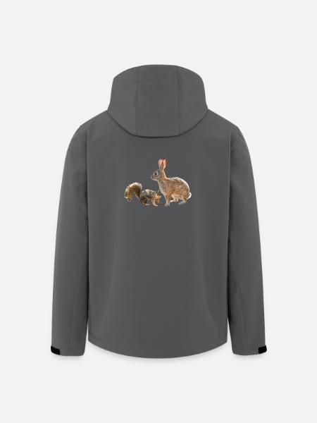 Squirrel, Rabbit, Forest Friends, Photography - Men’s Recycled Softshell Jacket by Stanley/Stella - black