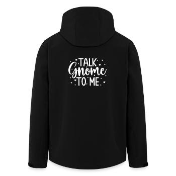Gnome Costume Men Talk Gnome To Me - Men’s Recycled Softshell Jacket by Stanley/Stella - black - Back - AI Model Male 185 light (185cm)