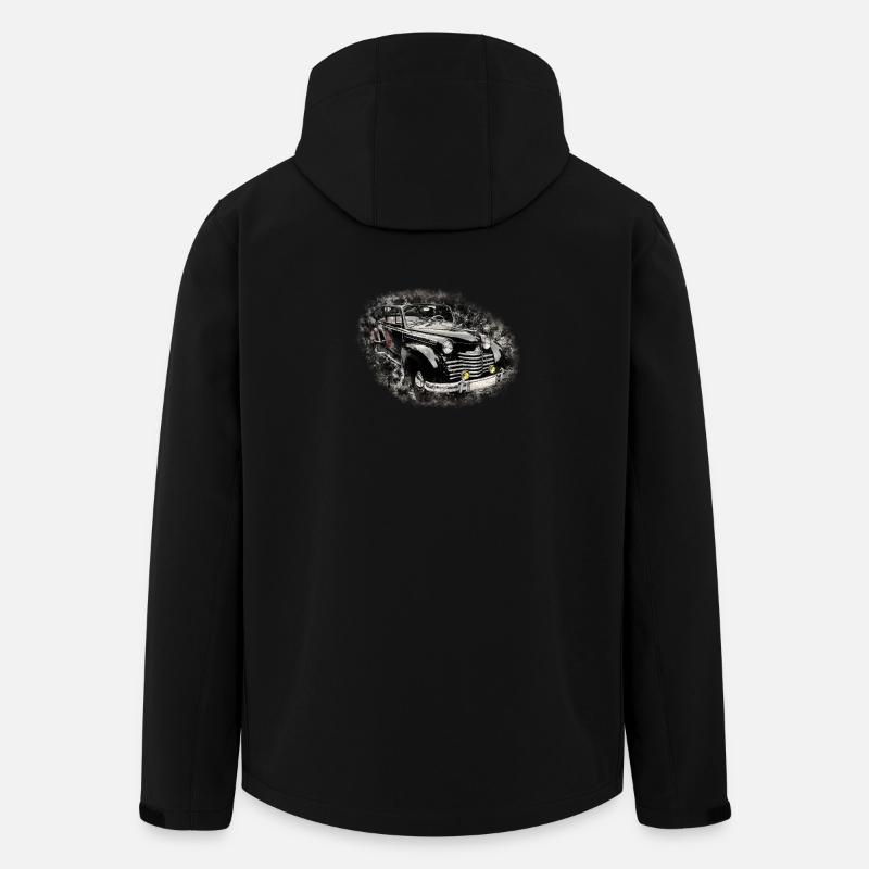 Nostalgic Old American Dream Car - Men’s Recycled Softshell Jacket by Stanley/Stella - black