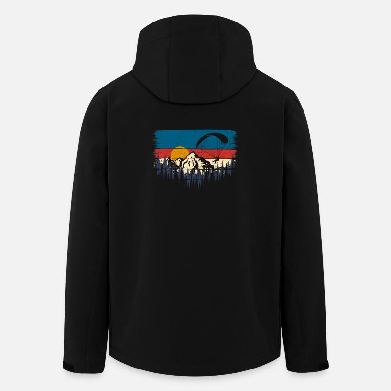 Sunset Ridge Paragliding Aussicht - Recycelte Männer Softshell-Jacke von Stanley/Stella - Schwarz