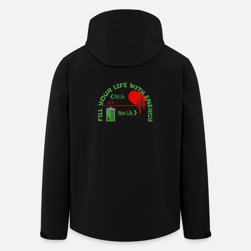Füll dein Leben mit Energie - Recycelte Männer Softshell-Jacke von Stanley/Stella - Schwarz