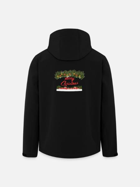 Festliche Weihnachtsdekoration mit Lichterkranz - Recycelte Männer Softshell-Jacke von Stanley/Stella - Schwarz