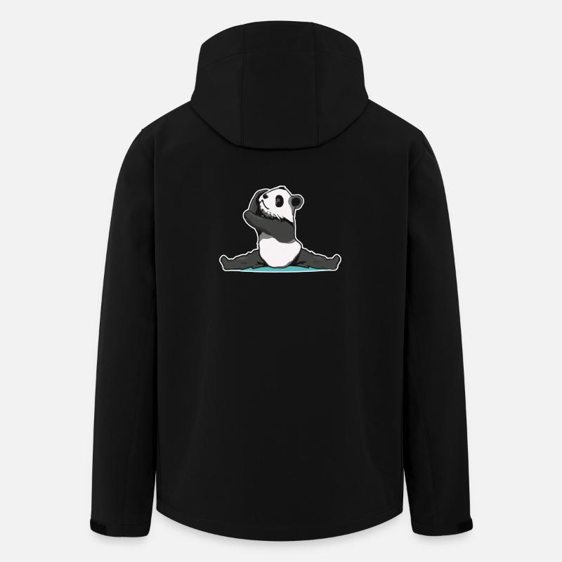 Panda Pose Sticker - Recycelte Männer Softshell-Jacke von Stanley/Stella - Schwarz