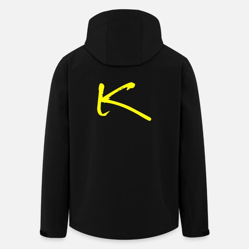 Buchstabe K - Recycelte Männer Softshell-Jacke von Stanley/Stella - Schwarz
