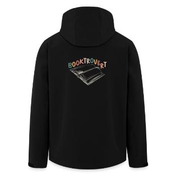 Booktrovert livre amour rétro livres lecture vintage - Veste softshell homme en polyester recyclé Stanley/Stella - noir - Dos - AI Model Male 185 light (185cm)